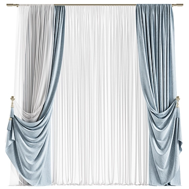 Minimalist Curtain Design 3D model image 1 