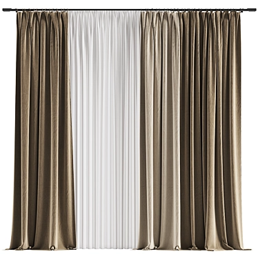 Refined Curtain Design #072 3D model image 1 