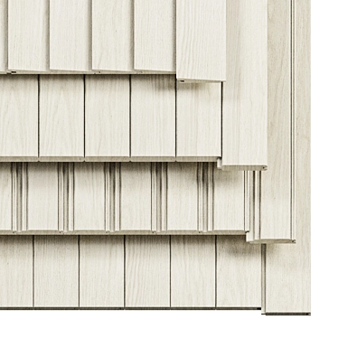 Solid Wood Grooved Panel 3D model image 1 