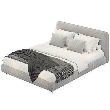 Sleek Modern Bed Design 3D model image 1 