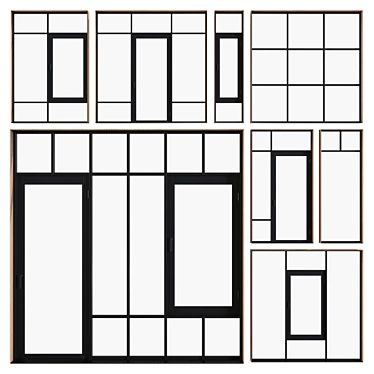 Modern Panoramic Glazing Windows 3D model image 1 