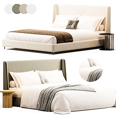 Modern Italian Bed Design 2015 3D model image 1 