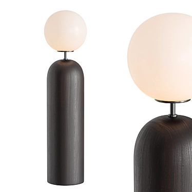 Ori Globe Table Lamp With Black Wood Base