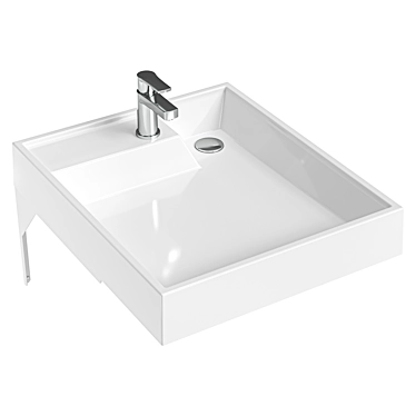 Santa Jupiter Mini 50cm Sink with Brackets 3D model image 1 