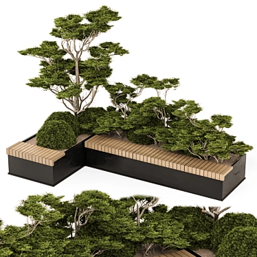  2015 Outdoor Pine Garden Set 3D model image 1 