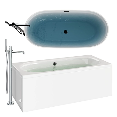 Acrylic bathtub with mixer