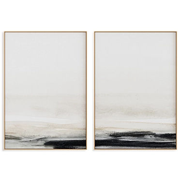 Modern Abstract Painting Frames Set 3D model image 1 