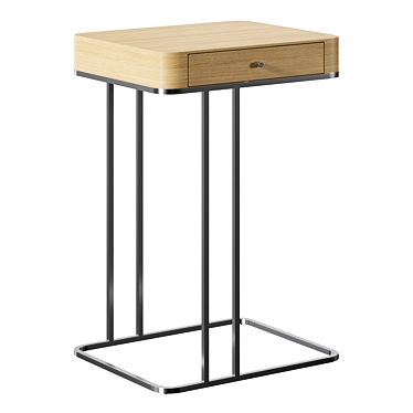  Modern MDF Bedside Table 3D model image 1 