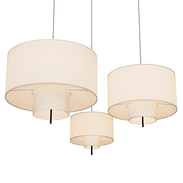 Modern Elegance Pendant Lamp 3D model image 1 