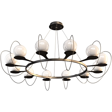 Versatile Ring Chandelier & Lamps 3D model image 1 