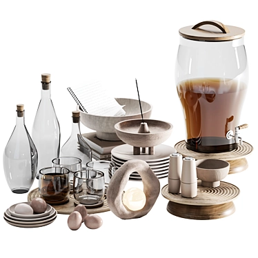 Modern Tableware Set 2 - 3D Model 3D model image 1 