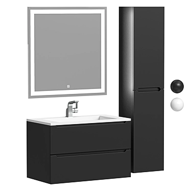 Uperwood Tanos 80 cm Bathroom Furniture Set 3D model image 1 