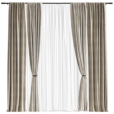 Folded Curtain Redesign 3D model image 1 