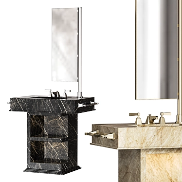 My Love Ceramic Marble Vanity 3D model image 1 