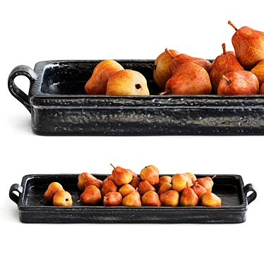 Pear Tray Coronа Render Compatible 3D model image 1 