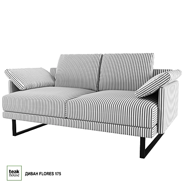 Contemporary FLORES 175 Sofa 3D model image 1 