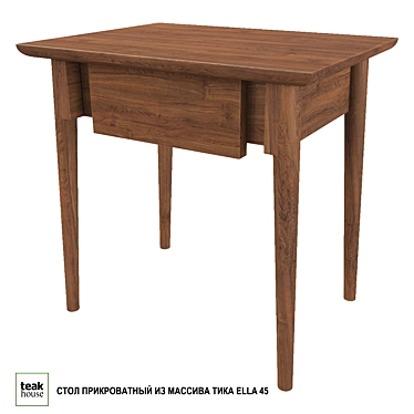 Teak ELLA 45 Bedside Table 3D model image 1 