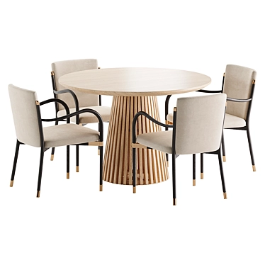 Modern Designer Dining Set 2017 3D model image 1 