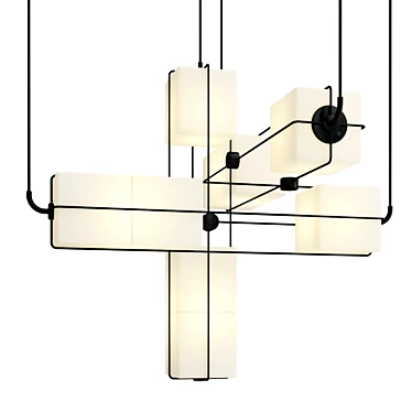 Elegant Alice Chandelier in Black 3D model image 1 