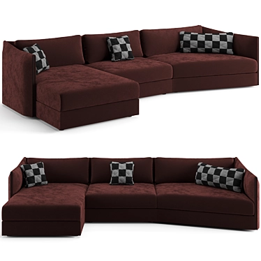 Trussardi Maryl Sofa: Elegant Luxury 3D model image 1 