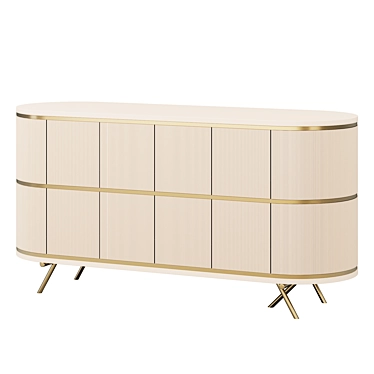 Modern Elegance Wooden Chest J081 3D model image 1 