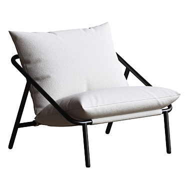 Ayatt Modern Metal Frame Sling Accent Armchair