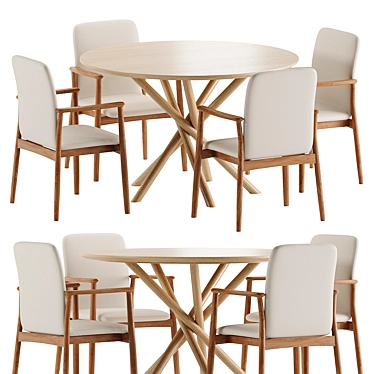 Versatile Dining Set 108 3D model image 1 