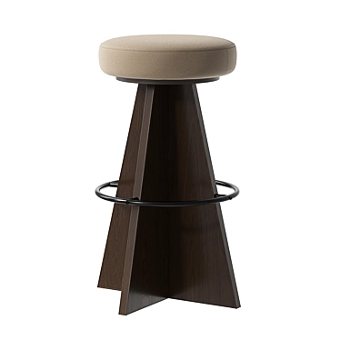 Modern Swivel Bar Stool 3D model image 1 