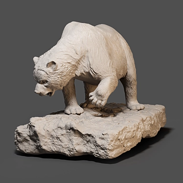 Bear Sculpture 3D Model 3D model image 1 