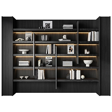 Modern Bookcase 3D Model 3D model image 1 