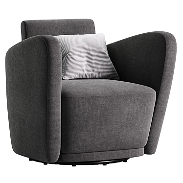 Amelia Collection Swivel Armchair - Stylish and Functional 3D model image 1 