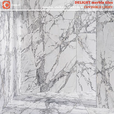 Invisible Light Marble Tiles: DELIGHT 3D model image 1 