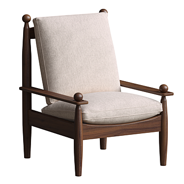 Sleek Contemporary Lex Armchair 3D model image 1 