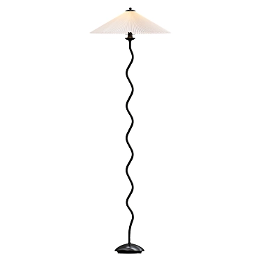 Chic Pleated Floor Lamp 3D model image 1 