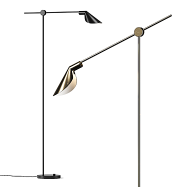 Minimalist Modern Floor Lamp 3D model image 1 