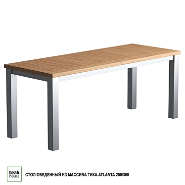 Teak Atlanta Dining Table 200/300 3D model image 1 