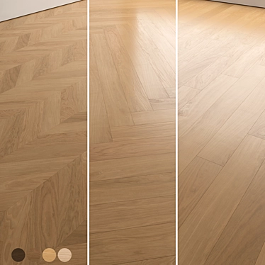 Modern Wood Floor Set Collection 3D model image 1 