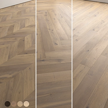 Wood Floor 3D Texture Set 3D model image 1 