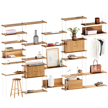 Moebe shelves with accessories