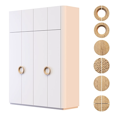 Radius Corner Wardrobe Cabinet 3D model image 1 