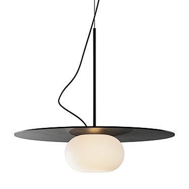 Ash & Glass Knock Suspension Lamp 3D model image 1 