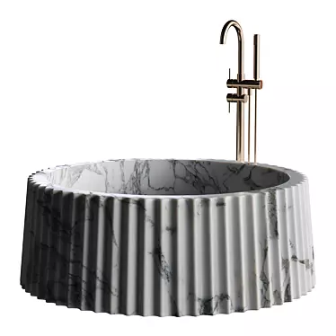 Marble Freestanding Bath Collection 3D model image 1 