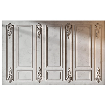 Modern 3D Wall Panel Decor 3D model image 1 