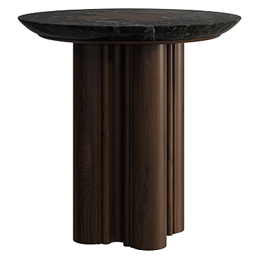 Modern Oak Cathedral Side Table 3D model image 1 