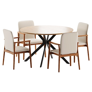  Dining Set 111 - 2017 Model 3D model image 1 