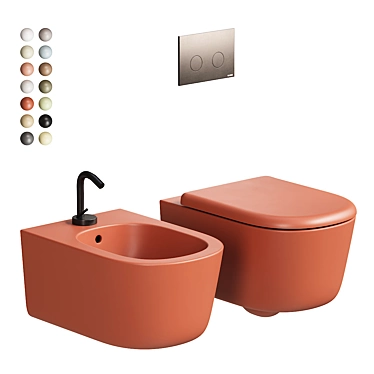 Ceramica Globo Lalita Bathroom Set 3D model image 1 