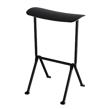 Artisan Wrought Iron Stool 3D model image 1 