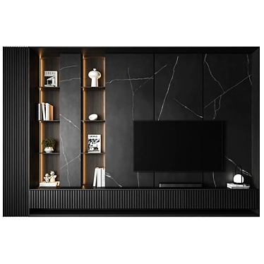 Modern TV Wall Unit Set 3D model image 1 