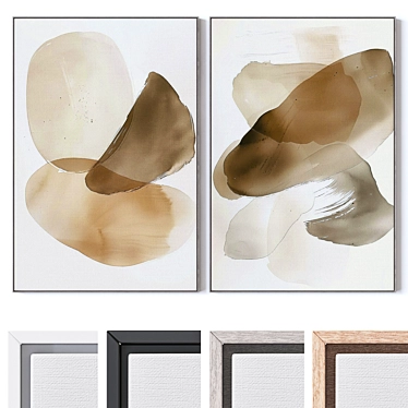 Modern Wall Art Set 3DSMax 3D model image 1 