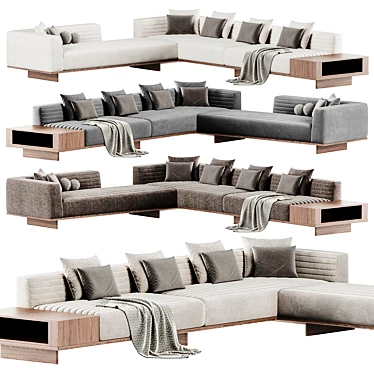 Modern Minotti Roger Sofa Design 3D model image 1 